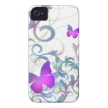 Elegant Butterfly Swirl Case-Mate iPhone 4 Cases