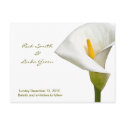 Elegant Cala Lily - Save the Date white postcards