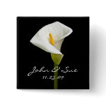 Elegant Cala Lily - Square Button
