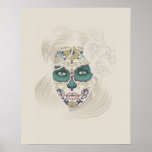 Elegant Calavera Catrina or Sugar Skull Lady posters