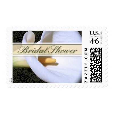 Elegant Calla Lily Bridal Shower Medium Postage