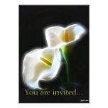Elegant Calla Lily Flowers 13 Modern Personalized Invitations