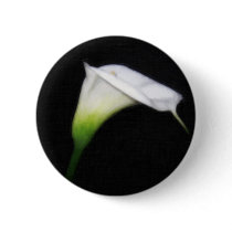 Elegant Calla Lily Flowers 2 Painterly Button