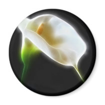 Elegant Calla Lily Flowers 3 Modern Fridge Magnet