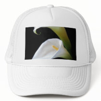 Elegant Calla Lily Flowers 4 Mesh Hat