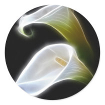 Elegant Calla Lily Flowers 4 Modern Round Sticker