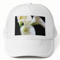 Elegant Calla Lily Flowers 5 Mesh Hat
