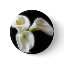 Elegant Calla Lily Flowers 6 Modern Buttons