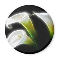 Elegant Calla Lily Flowers 7 Modern Refrigerator Magnets