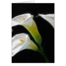Elegant Calla Lily Flowers 7 Painterly Greeting Card
