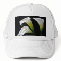 Elegant Calla Lily Flowers 7 Painterly Mesh Hats