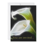 Elegant Calla Lily Flowers 8 Modern Personalized Invitation