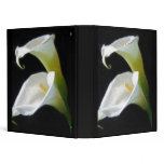 Elegant Calla Lily Flowers 8 Painterly 3 Ring Binder