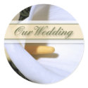 Elegant Calla Lily Our Wedding Sticker sticker