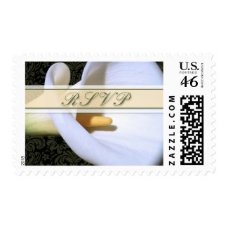 Elegant Calla Lily RSVP Medium Postage stamp