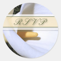 Elegant Calla Lily RSVP Sticker stickers