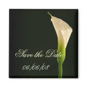 Elegant calla lily save the date magnets