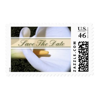 Elegant Calla Lily Save The Date Medium Postage stamp