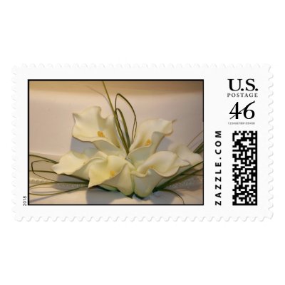 Elegant calla lily Wedding Postage by aslentz