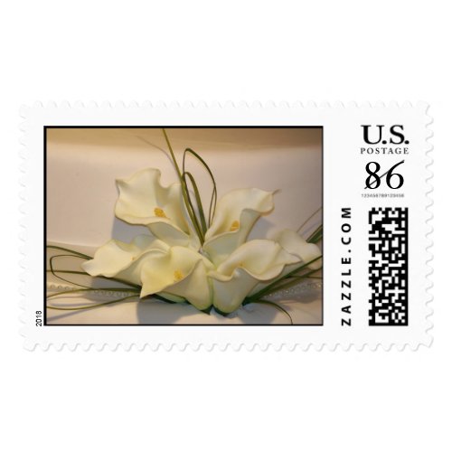 Elegant calla lily Wedding Postage stamp