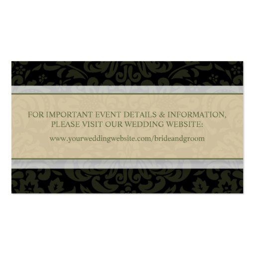 Elegant Calla Lily Wedding Website Profile Card Business Card Template (back side)