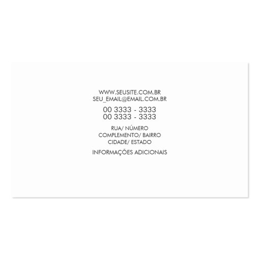 Elegant card business card template (back side)