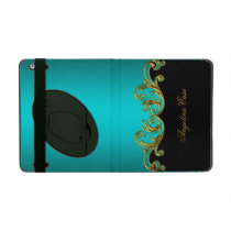 Elegant Case Teal Blue gold Black powis icase