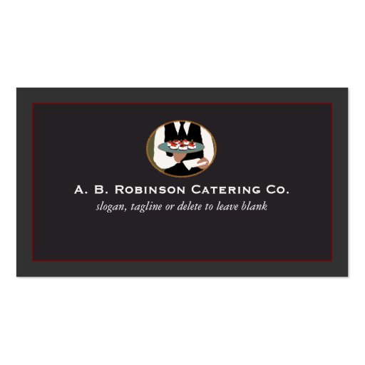 Elegant Catering Business Card (front side)