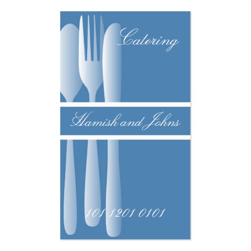 Elegant catering business card (front side)