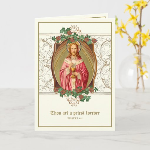 Elegant Catholic Priest Anniversary Ordination Card Zazzle