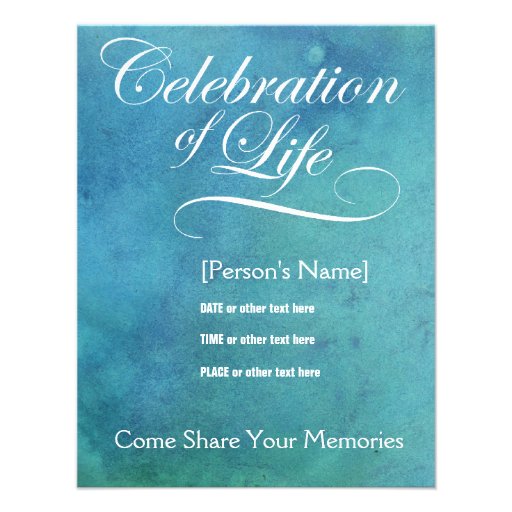 Personalized A Celebration Of Life Invitations | CustomInvitations4U.com