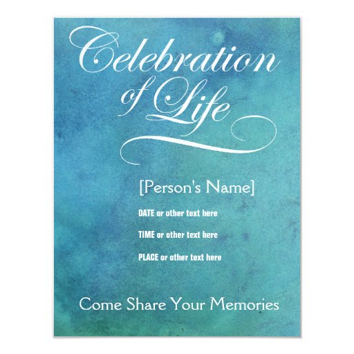 Elegant Celebration of Life Memorial Invitation Zazzle