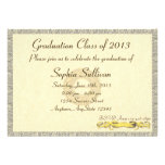 Elegant Certificate Diploma Style Graduation Personalized Invites at Zazzle