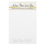 Elegant CGA Gold Note Paper Personalized Stationery