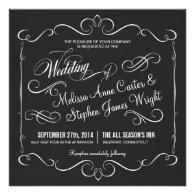 Elegant Chalkboard Square Wedding Invitations