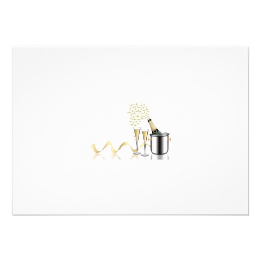 Elegant Champagne 50th Birthday Party Invitation