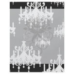 elegant chandelier black white damask flyer