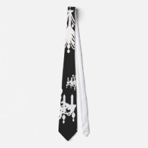 elegant chandelier black white damask neckwear