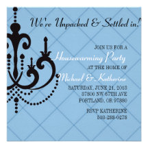 Elegant Chandelier Housewarming Party Invitation