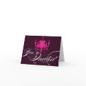 Elegant Chandelier Invitation Card Pink by spinsugar Elegant Chandelier Invitation Card Pink