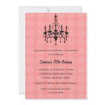 Elegant Chandelier Party Invitation - Pink