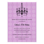 Elegant Chandelier Party Invitation - Purple invitations
