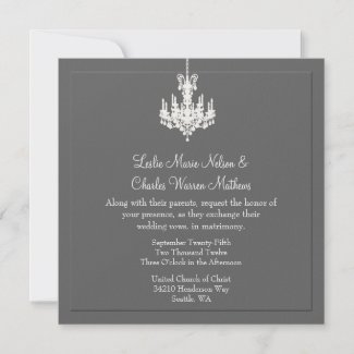 Elegant Chandelier Wedding Invitations