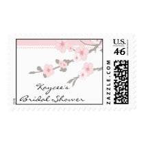 Elegant Cherry Blossom Bride Bridal Shower Stamps
