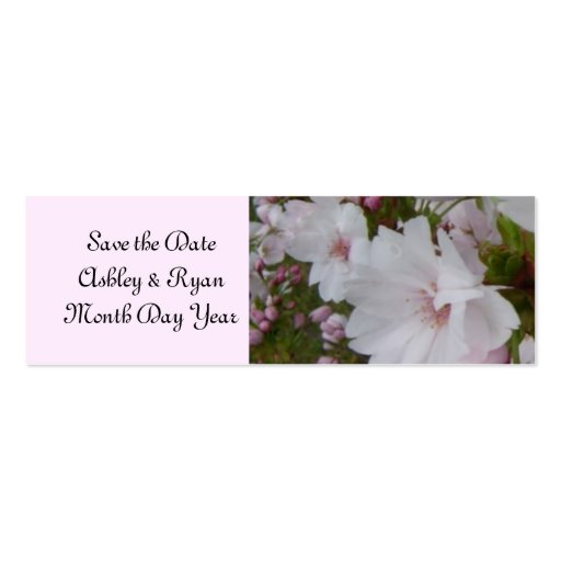 Elegant Cherry Blossom Save the Date Business Card Templates