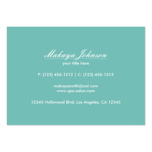 Elegant Chevron Modern Gray & White with Teal blue Business Card Template (back side)