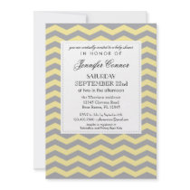 Elegant Chevron Unisex Baby Shower Invitation