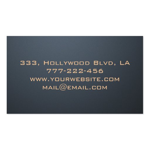 Elegant  chic luxury contemporary golden glittery business cards (back side)