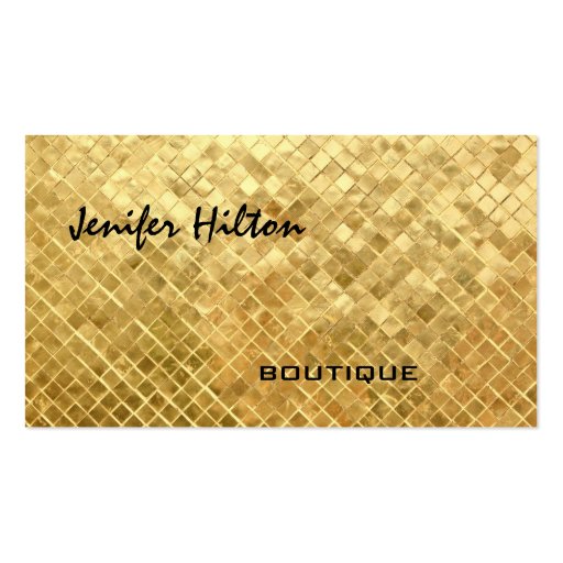 Elegant  chic luxury contemporary golden texture business cards