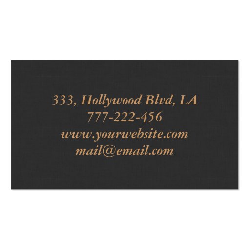 Elegant chic luxury contemporary leopard glittery business card (back side)